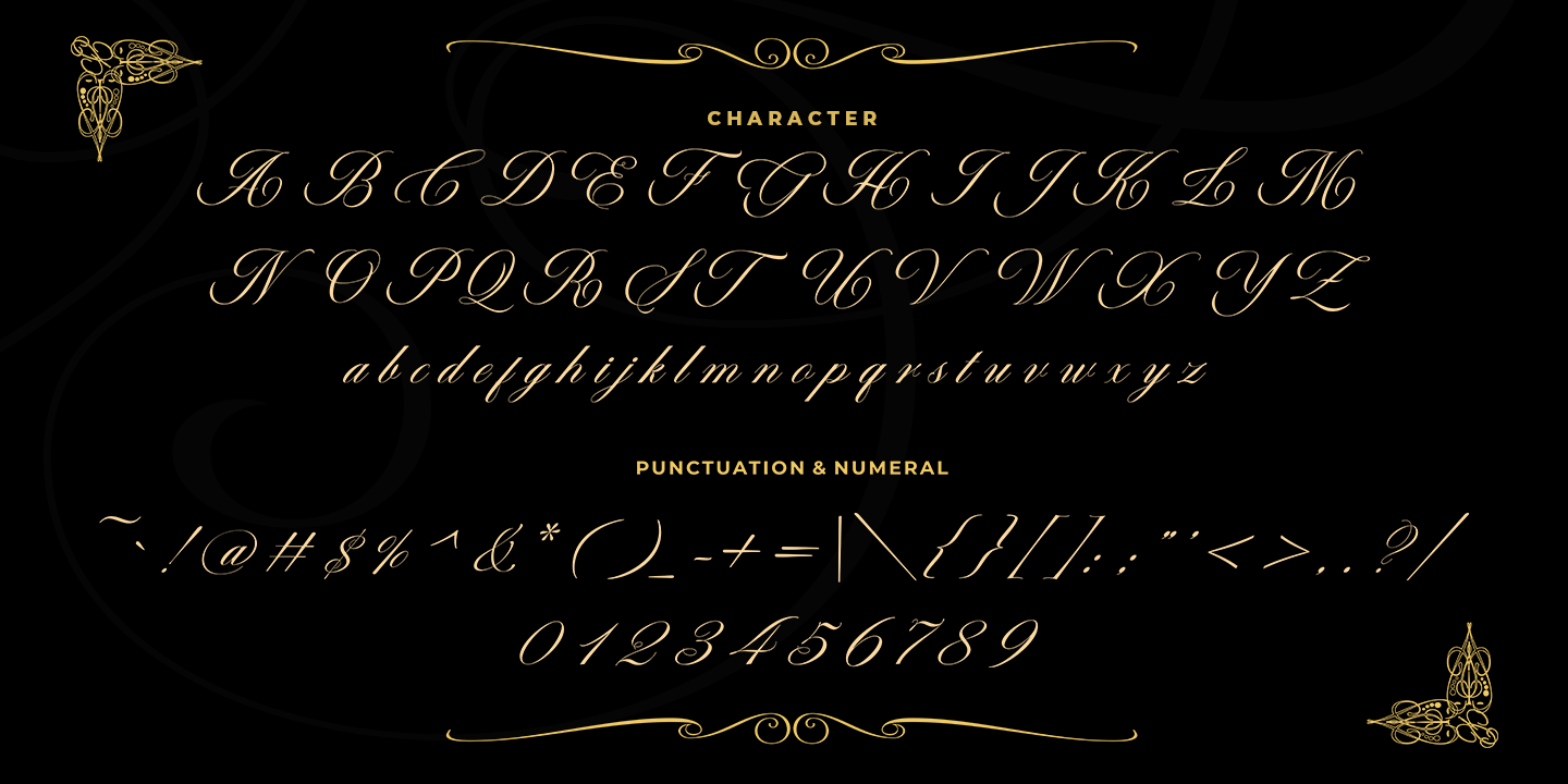 Example font Bellisa Script #9